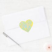 Magic Pastel Colour Flower Petals magische verfkle Hart Sticker (Envelop)