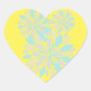 Magic Pastel Colour Flower Petals magische verfkle Hart Sticker