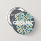Magic Pastel Colour Flower Petals magische verfkle Ronde Button 5,7 Cm (Voorkant /achterkant)