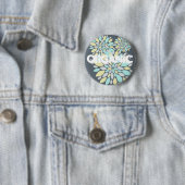 Magic Pastel Colour Flower Petals magische verfkle Ronde Button 5,7 Cm (In situ)
