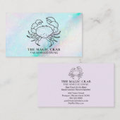 ** Magic Pastel Crab Fine Dining bij het strand Visitekaartje (Voorkant / Achterkant)