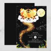 Magic Pastel Tijger Verjaardag Kaart (Voorkant / Achterkant)