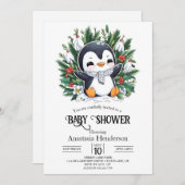 Magic Penguin Baby shower Kaart (Voorkant / Achterkant)