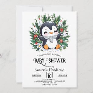 Magic  Penguin Baby shower Kaart