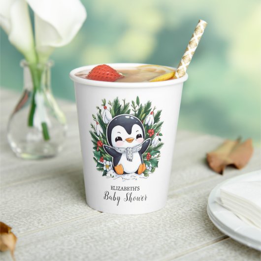 Magic  Penguin Baby shower Papieren Bekers (Insitu)