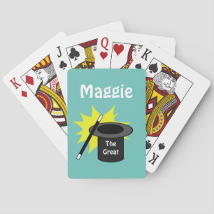 Magic Pet Blauwgroen gepersonaliseerd Pokerkaarten