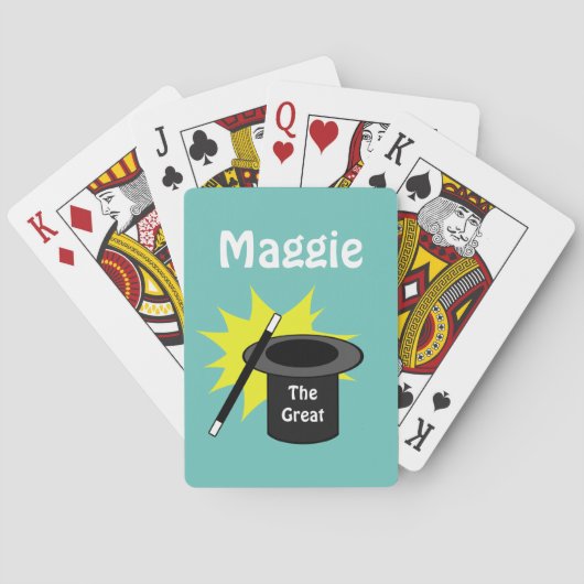 Magic Pet Blauwgroen gepersonaliseerd Pokerkaarten (Achterkant)