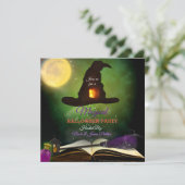 Magic Pet & Magical Spell Book Whimsical Fun Party Kaart (Staand voorkant)