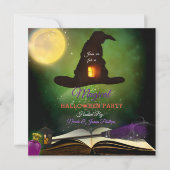 Magic Pet & Magical Spell Book Whimsical Fun Party Kaart (Voorkant)