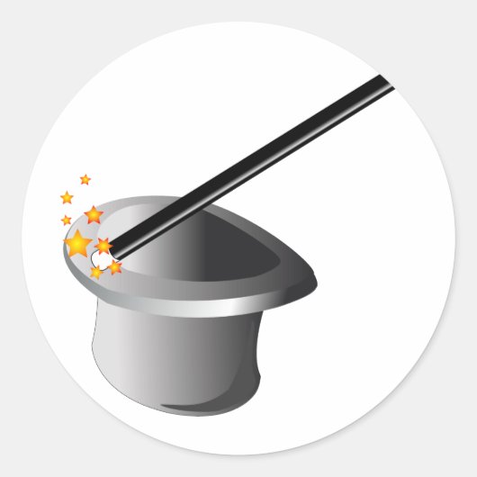 Magic Pet & Wand Ronde Sticker (Voorkant)