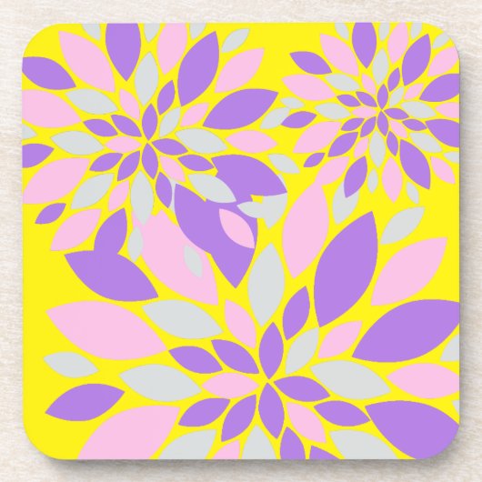 Magic Petals Purple Flowers Bier Onderzetter (Voorkant)