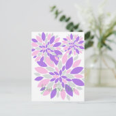 Magic Petals Purple Flowers Briefkaart (Staand voorkant)