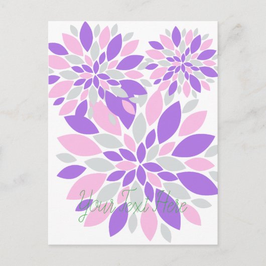 Magic Petals Purple Flowers Briefkaart (Voorkant)