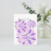 Magic Petals Purple Flowers Briefkaart (Staand voorkant)