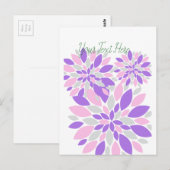 Magic Petals Purple Flowers Briefkaart (Voorkant / Achterkant)