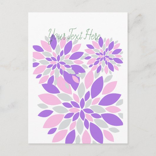Magic Petals Purple Flowers Briefkaart (Voorkant)