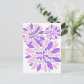 Magic Petals Purple Flowers Briefkaart (Staand voorkant)