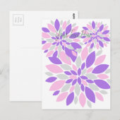 Magic Petals Purple Flowers Briefkaart (Voorkant / Achterkant)