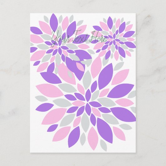 Magic Petals Purple Flowers Briefkaart (Voorkant)