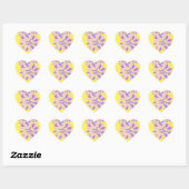 Magic Petals Purple Flowers Hart Sticker (Vel)