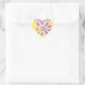 Magic Petals Purple Flowers Hart Sticker (Tas)