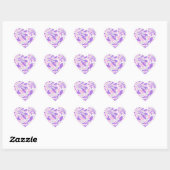 Magic Petals Purple Flowers Hart Sticker (Vel)