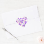 Magic Petals Purple Flowers Hart Sticker (Envelop)