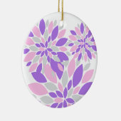 Magic Petals Purple Flowers Keramisch Ornament (Rechts)