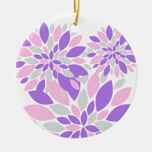 Magic Petals Purple Flowers Keramisch Ornament (Voorkant)