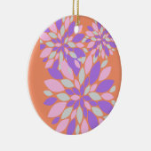 Magic Petals Purple Flowers Keramisch Ornament (Rechts)