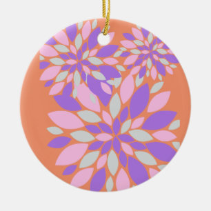 Magic Petals Purple Flowers Keramisch Ornament