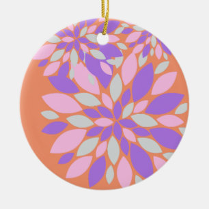 Magic Petals Purple Flowers Keramisch Ornament