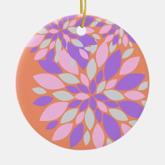 Magic Petals Purple Flowers Keramisch Ornament (Voorkant)