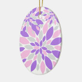 Magic Petals Purple Flowers Keramisch Ornament (Links)