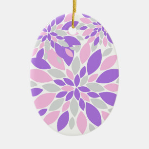 Magic Petals Purple Flowers Keramisch Ornament