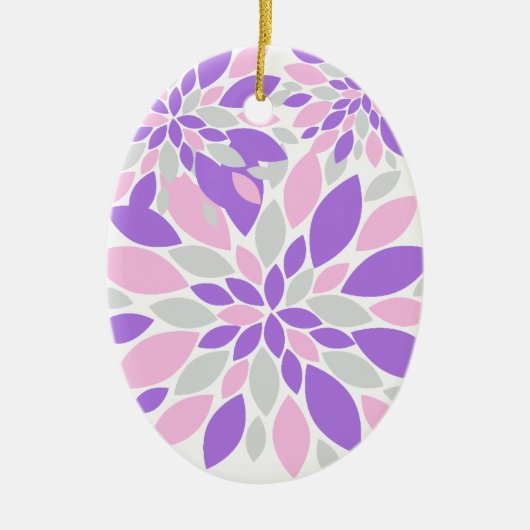 Magic Petals Purple Flowers Keramisch Ornament (Voorkant)