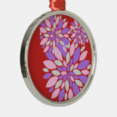 Magic Petals Purple Flowers Metalen Ornament (Rechts)