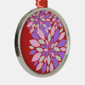 Magic Petals Purple Flowers Metalen Ornament (Rechts)