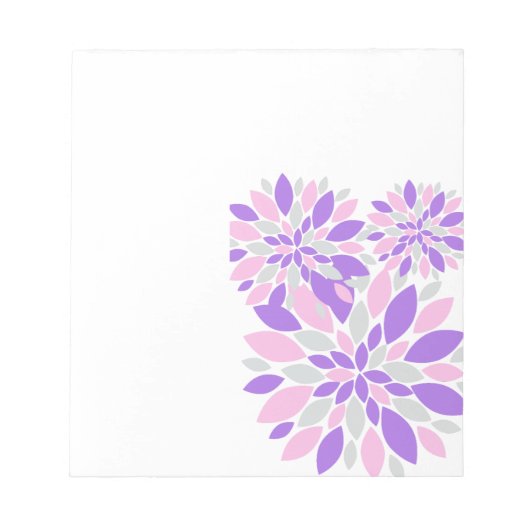Magic Petals Purple Flowers Notitieblok (Voorkant)