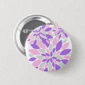 Magic Petals Purple Flowers Ronde Button 5,7 Cm (Voorkant /achterkant)