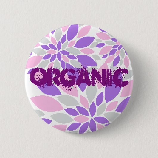 Magic Petals Purple Flowers Ronde Button 5,7 Cm (Voorkant)