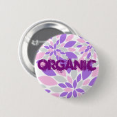 Magic Petals Purple Flowers Ronde Button 5,7 Cm (Voorkant /achterkant)