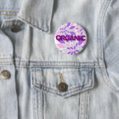 Magic Petals Purple Flowers Ronde Button 5,7 Cm (In situ)