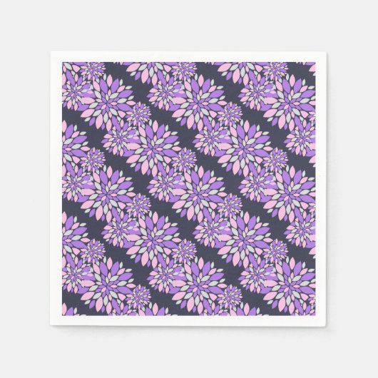 Magic Petals Purple Flowers Servet (Voorkant)