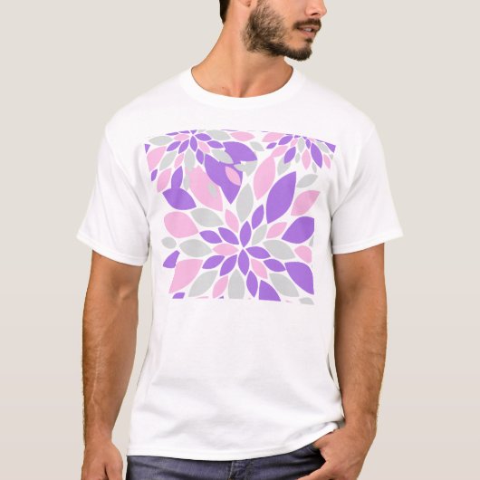 Magic Petals Purple Flowers T-shirt (Voorkant)