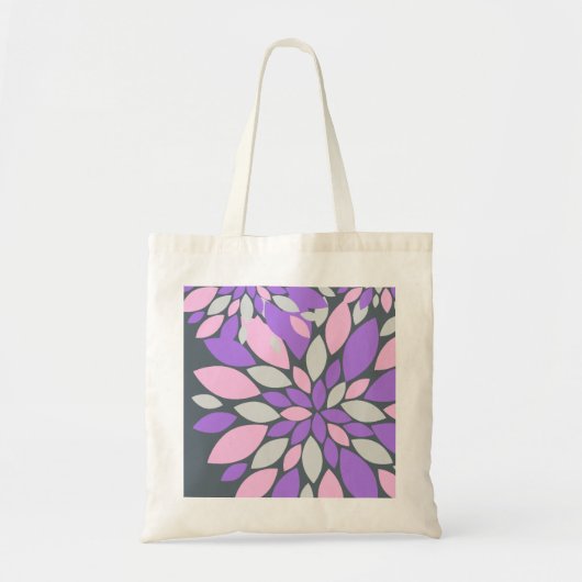 Magic Petals Purple Flowers Tote Bag (Voorkant)