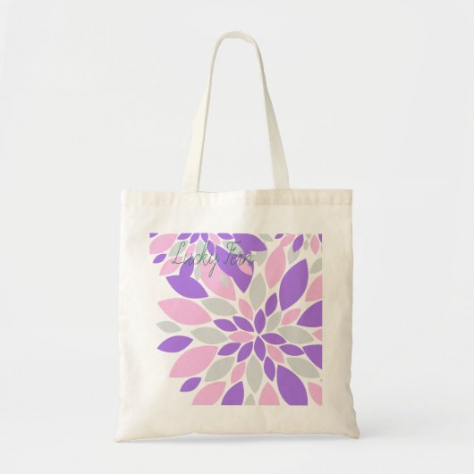 Magic Petals Purple Flowers Tote Bag (Voorkant)