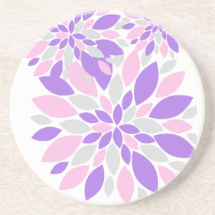 Magic Petals Purple Flowers Zandsteen Onderzetter