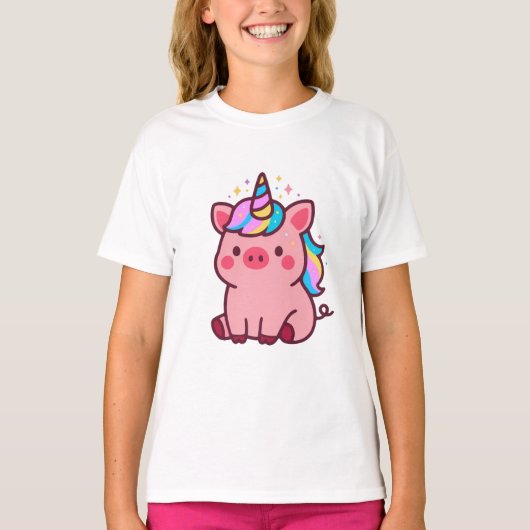 Magic Piglet-Unicorn Kinderen T-shirt (Voorkant)