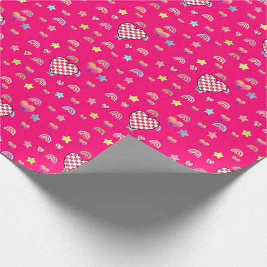 Magic pink candy world cadeaupapier (Hoek)